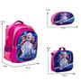 Imagem de Kit Bolsa Escolar Infantil Frozen 3D Costas Volta As Aulas