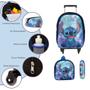 Imagem de Kit Bolsa Escolar Masculina Stitch Carrinho Passeio Creche