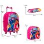 Imagem de Kit Bolsa Escolar Menina Lilo & Stitch Carrinho Cor Rosa