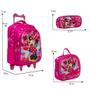 Imagem de Kit Bolsa Escolar Menina Minnie Carrinho Passeio Infantil