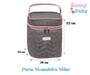 Imagem de Kit Bolsa G + Bolsa P + Mochila P + Porta mamadeira e Trocador Maternidade Cinza/Rosa