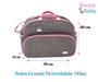 Imagem de Kit Bolsa G + Bolsa P + Mochila P + Porta mamadeira e Trocador Maternidade Cinza/Rosa