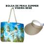 Imagem de Kit Bolsa Impermeável de Praia com Viseira Aba Larga Esporte