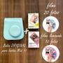 Imagem de Kit Bolsa Instax Mini Azul Com Caixa De Presente + 20 Fotos + Filme  Lemonade
