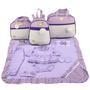 Imagem de Kit bolsa maternidade 3 peças chevron lilas + saida maternidade body lilas