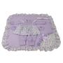 Imagem de Kit bolsa maternidade 3 peças chevron lilas + saida maternidade 
