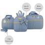 Imagem de Kit bolsa maternidade 3 peças laço azul+ saida maternidade