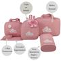Imagem de Kit bolsa maternidade 5 peças nuvem rosa + saida maternidade
