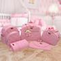 Imagem de Kit bolsa maternidade menino menina 5 peças luxo rosa