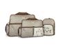 Imagem de Kit Bolsa Maternidade + Mochila 3 Peças Tigre Felino Marron Super Luxo 