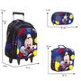 Imagem de Kit Bolsa Mochila Escolar Mickey Carrinho Lancheira Passeio