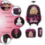 Imagem de Kit Bolsa Mochila Infantil De Rodinha Grande Barbie Princesa