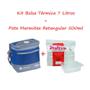 Imagem de Kit Bolsa Térmica Ice Cooler 7L Unitermi + Pote Marmitex Retangular 500ml com Tampa Prafesta Pacote 24 Unidades