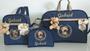 Imagem de Kit Bolsas Maternidade com três peças personalizada menino ursinho vendido por tudo chique bordados