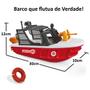 Imagem de Kit Bombeiros 3 em 1 Caminhão c/ Escada Barco Flutua e Van