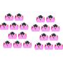 Imagem de Kit Boneca Japonesa Kokeshi rosa 106 Peças (10 pessoas)