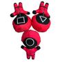 Imagem de Kit Boneco De Pelucia Squid Game Round 6 Vermelho 26Cm