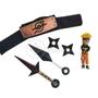 Imagem de Kit Boneco Naruto 15Cm + 2 Shuriken + 1 Bandana + 2 Kunai