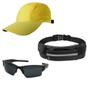 Imagem de Kit Bonés Liso De Aba Curva, Oculos De Sol, Pochete Impermeável - Esportivo, Unissex Para Corrida, Caminhada, Ciclismo
