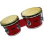 Imagem de Kit Bongô Vermelho Torelli Tb010 6x7 Com Pedestal E Capa