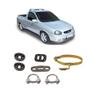Imagem de Kit Borracha / Coxim Abraçadeira Escapamento Pick Up Corsa