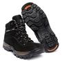 Imagem de Kit Bota Adventure Masculina Couro Trilha Trabalho + 3 Pares Meia Cano Longo