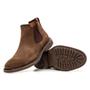 Imagem de Kit Bota Botina Chelsea Texas Gold Couro Camurça Taupe Masculina com Carteira