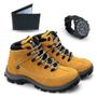 Imagem de Kit Bota Masculina Couro Adventure + Carteira + Relógio