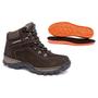 Imagem de Kit Bota Masculina Couro Adventure Trilha Motociclista + Meia Cano Longo