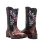 Imagem de Kit Bota Texana Country Infantil Texas Gold de Couro com Cinto Dupla Face 10000