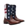 Imagem de Kit Bota Texana Country Infantil Texas Gold de Couro EUA com Cinto Country