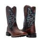 Imagem de Kit Bota Texana Country Masculina Texas Gold Tribal de Couro com Carteira Cinto Boné e Relógio