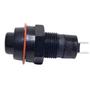 Imagem de Kit botão chave pulso sem trava 15 unidades ds-213 pt 2t preto push button redondo 2 terminais