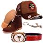 Imagem de Kit Botina Country Masculina + Cinto Fivela +Boné Farm Bulls