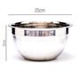 Imagem de Kit Bowl Inox 20cm 6 Peças Confeitaria Saladeira Inox Utensilios de Cozinha Para Receitas Dasshaus
