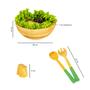 Imagem de Kit Bowl Salada com Saleiro Pimenteiro E Pegador de Bambu Oikos