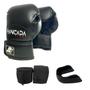 Imagem de Kit Boxe Muay Thai Luva+Bandagem+Bucal Pancada Fight 12Oz