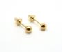 Imagem de Kit Brinco Bola 5mm Brinco Bola 2.5mm Segundo Furo Ouro 18k