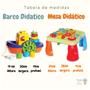 Imagem de Kit Brinquedo Barco Encaixar + Mesinha Didática Infantil Bebê Interativa Sonora