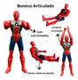 Imagem de Kit Brinquedo Boneco Homem Aranha Com Luva e Lançador e 3 Dardos