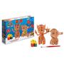 Imagem de Kit Brinquedo de Montar Cachorrinhos de Madeira para Colorir Patrulha Canina Com Pincel e 6 Tintas Xalingo - 1392.1