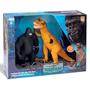 Imagem de Kit Brinquedo Dinossauro T-Rex c/ Som vs Gorila King Kong Articulado