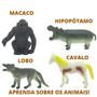 Imagem de Kit Brinquedo Educativo Animais Miniaturas Safari Plástico Sortidos 13PÇS