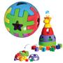 Imagem de Kit brinquedo educativo bola  didática + torre de montar presente menino menina 1 ano encaixar