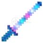 Imagem de Kit Brinquedo Espada Pixel Ninja 58cm Diamante com Som e Luz + 3 Pilhas AA - Azul 43