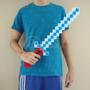 Imagem de Kit Brinquedo Espada Pixel Ninja 58cm Diamante com Som e Luz + 3 Pilhas AA - Vermelho 20