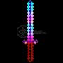 Imagem de Kit Brinquedo Espada Pixel Ninja 58cm Diamante com Som e Luz + 3 Pilhas AA - Vermelho 20