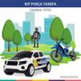 Imagem de Kit Brinquedo Força Tarefa Policial Pick-up Moto Samba Toys