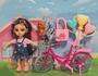 Imagem de Kit Brinquedo Infantil Boneca Bella Bicicleta e Acessórios