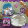 Imagem de Kit brinquedo pet gatinho com conjunto de mobília miniatura